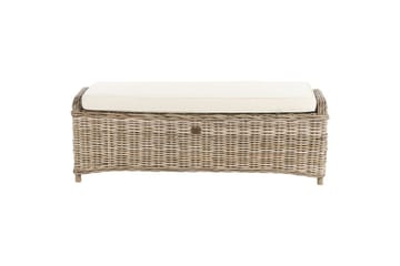 2.5-sitssoffa med fotpall Beliani Susua Nature||Cream white - Møbler - Sofaer - Sofagrupper