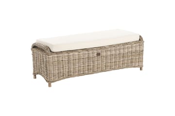 2.5-sitssoffa med fotpall Beliani Susua Nature||Cream white - Møbler - Sofaer - Sofagrupper