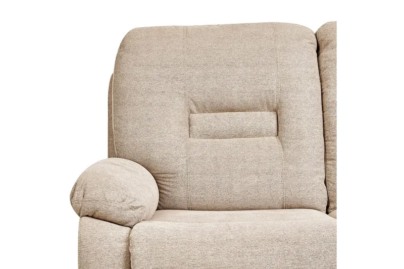 3-seters reclinersofa manuell Bergen Beige, svart - Beige, svart - Møbler - Sofaer - Sofa 3 seter