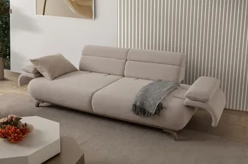 3-seters sofa Atelier Del Sofa Bonjo Silver (246 x 81 x 97 cm) Beige - Beige - Møbler - Sofaer - Sofa 3 seter