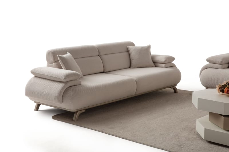 3-seters sofa Atelier Del Sofa Bonjo Silver (246 x 81 x 97 cm) Beige - Beige - Møbler - Sofaer - Sofa 3 seter