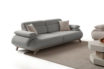 3-seters sofa Atelier Del Sofa Bonjo Silver (246 x 81 x 97 cm) Grå - Grå - Møbler - Sofaer - Sofa 3 seter