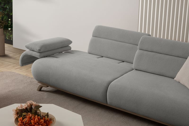 3-seters sofa Atelier Del Sofa Bonjo Silver (246 x 81 x 97 cm) Grå - Grå - Møbler - Sofaer - Sofa 3 seter