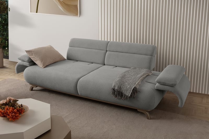 3-seters sofa Atelier Del Sofa Bonjo Silver (246 x 81 x 97 cm) Grå - Grå - Møbler - Sofaer - Sofa 3 seter