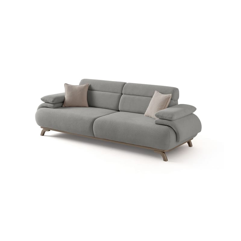 3-seters sofa Atelier Del Sofa Bonjo Silver (246 x 81 x 97 cm) Grå - Grå - Møbler - Sofaer - Sofa 3 seter