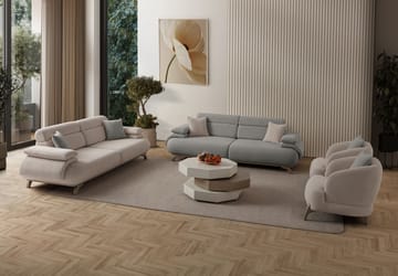 3-seters sofa Atelier Del Sofa Bonjo Silver (246 x 81 x 97 cm) Grå - Grå - Møbler - Sofaer - Sofa 3 seter