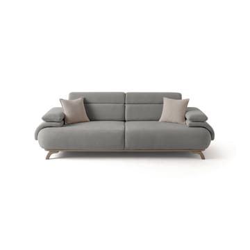 3-seters sofa Atelier Del Sofa Bonjo Silver (246 x 81 x 97 cm) Grå - Grå - Møbler - Sofaer - Sofa 3 seter