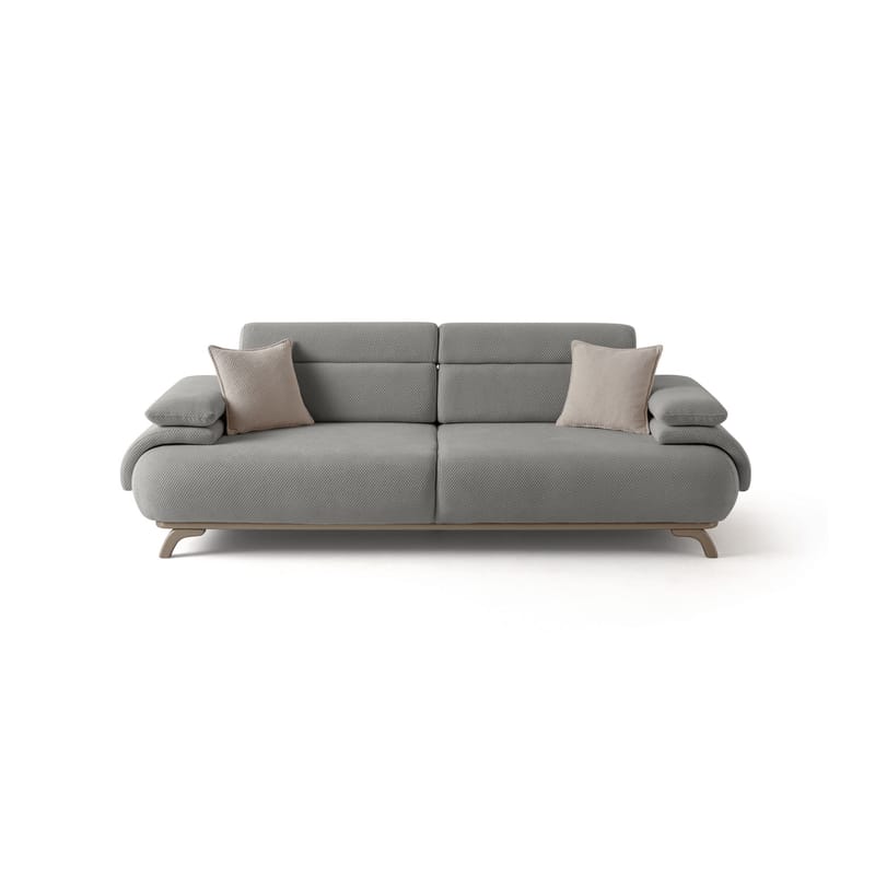 3-seters sofa Atelier Del Sofa Bonjo Silver (246 x 81 x 97 cm) Grå - Grå - Møbler - Sofaer - Sofa 3 seter