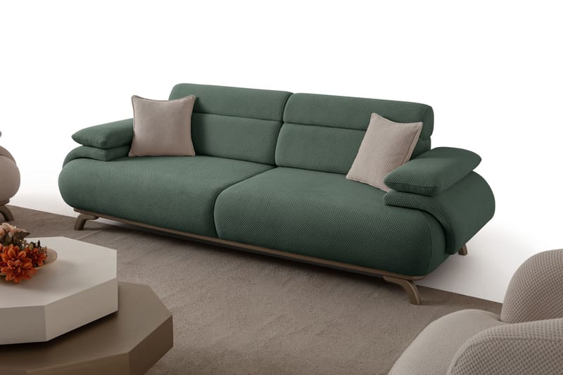 3-seters sofa Atelier Del Sofa Bonjo Silver (246 x 81 x 97 cm) Grønn - Grønn - Møbler - Sofaer - Sofa 3 seter