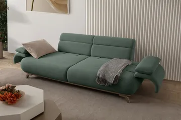 3-seters sofa Atelier Del Sofa Bonjo Silver (246 x 81 x 97 cm) Grønn - Grønn - Møbler - Sofaer - Sofa 3 seter