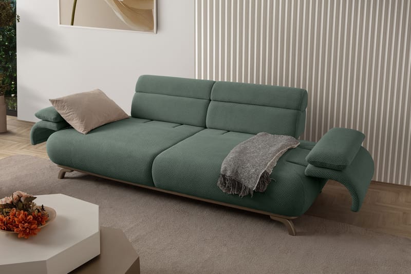 3-seters sofa Atelier Del Sofa Bonjo Silver (246 x 81 x 97 cm) Grønn - Grønn - Møbler - Sofaer - Sofa 3 seter
