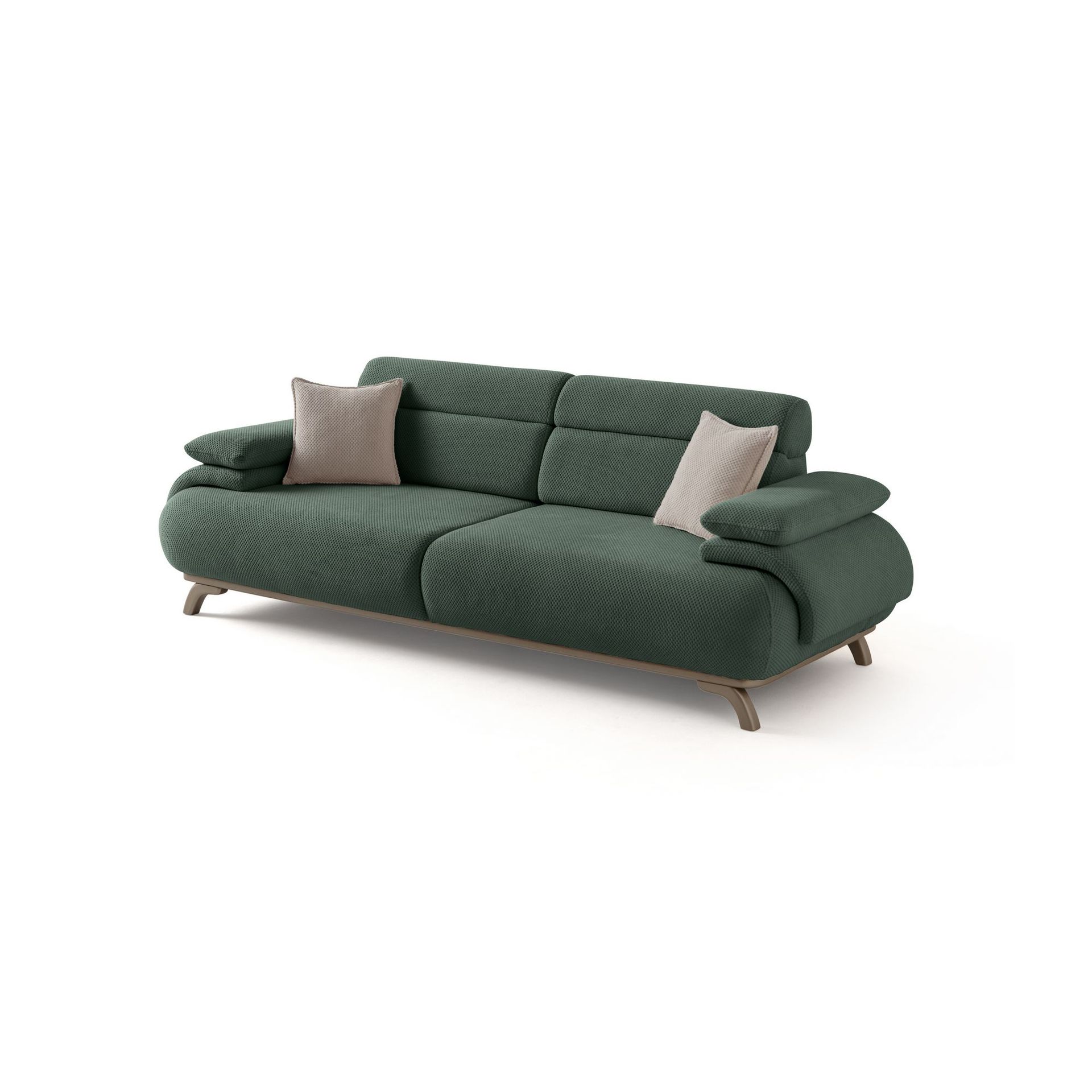 3-seters sofa Atelier Del Sofa Bonjo Silver (246 x 81 x 97 cm) Grønn - Grønn