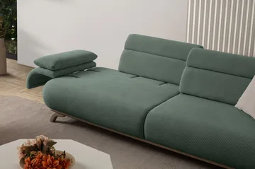 3-seters sofa Atelier Del Sofa Bonjo Silver (246 x 81 x 97 cm) Grønn - Grønn - Møbler - Sofaer - Sofa 3 seter