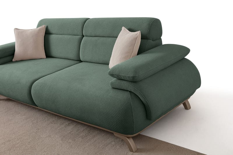 3-seters sofa Atelier Del Sofa Bonjo Silver (246 x 81 x 97 cm) Grønn - Grønn - Møbler - Sofaer - Sofa 3 seter