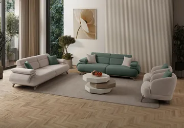 3-seters sofa Atelier Del Sofa Bonjo Silver (246 x 81 x 97 cm) Grønn - Grønn - Møbler - Sofaer - Sofa 3 seter