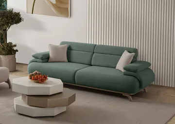 3-seters sofa Atelier Del Sofa Bonjo Silver (246 x 81 x 97 cm) Grønn - Grønn - Møbler - Sofaer - Sofa 3 seter