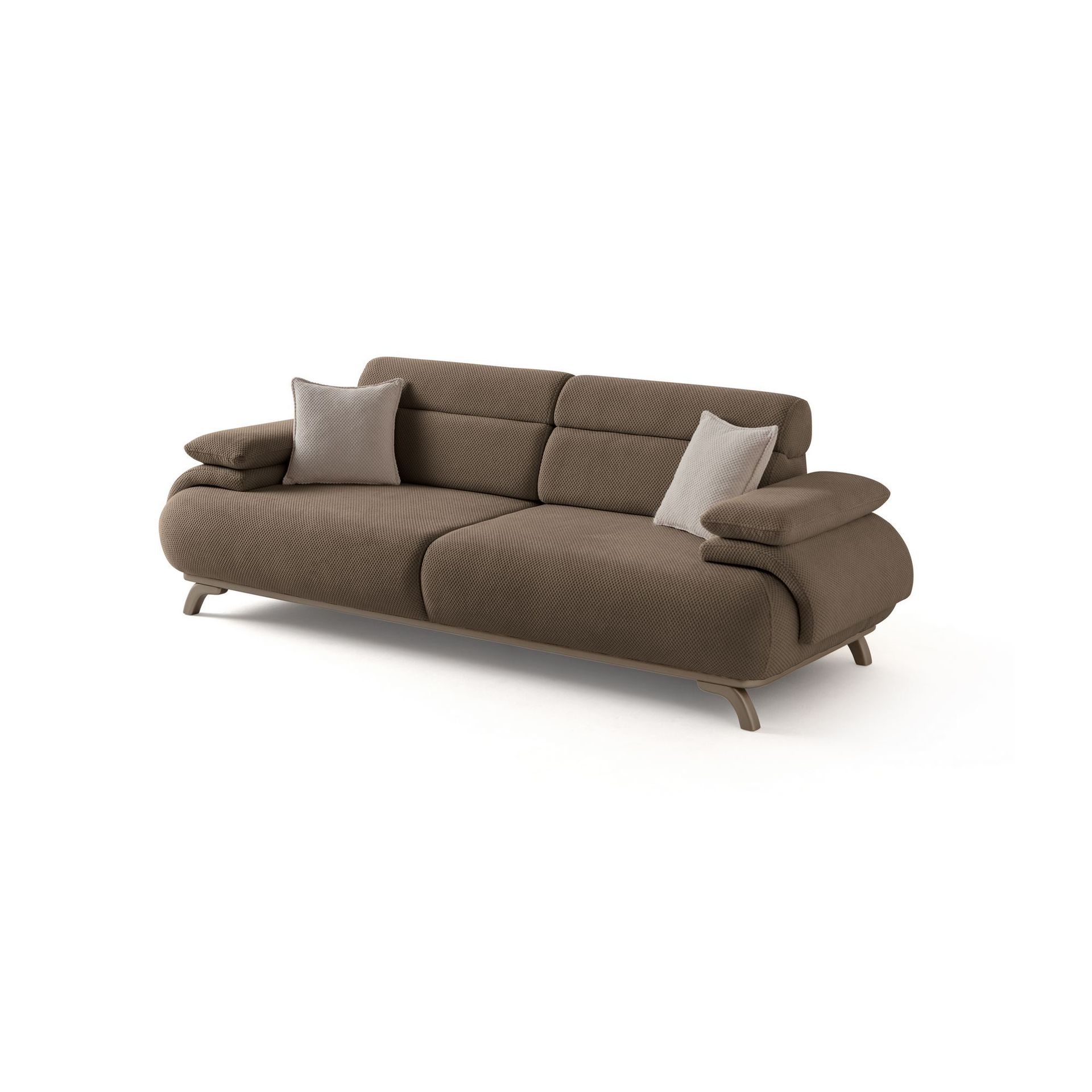 3-seters sofa Atelier Del Sofa Bonjo Silver (246 x 81 x 97 cm) Jord - Jord