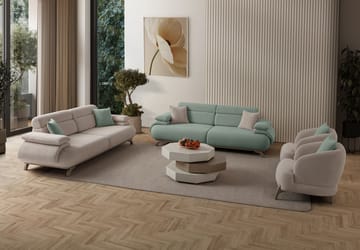 3-seters sofa Atelier Del Sofa Bonjo Silver (246 x 81 x 97 cm) Sea Green - Sjøgrønn - Møbler - Sofaer - Sofa 3 seter