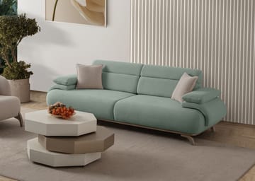 3-seters sofa Atelier Del Sofa Bonjo Silver (246 x 81 x 97 cm) Sea Green - Sjøgrønn - Møbler - Sofaer - Sofa 3 seter