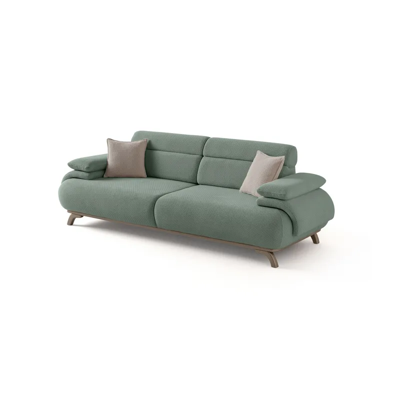 3-seters sofa Atelier Del Sofa Bonjo Silver (246 x 81 x 97 cm) Sea Green, Sjøgrønn
