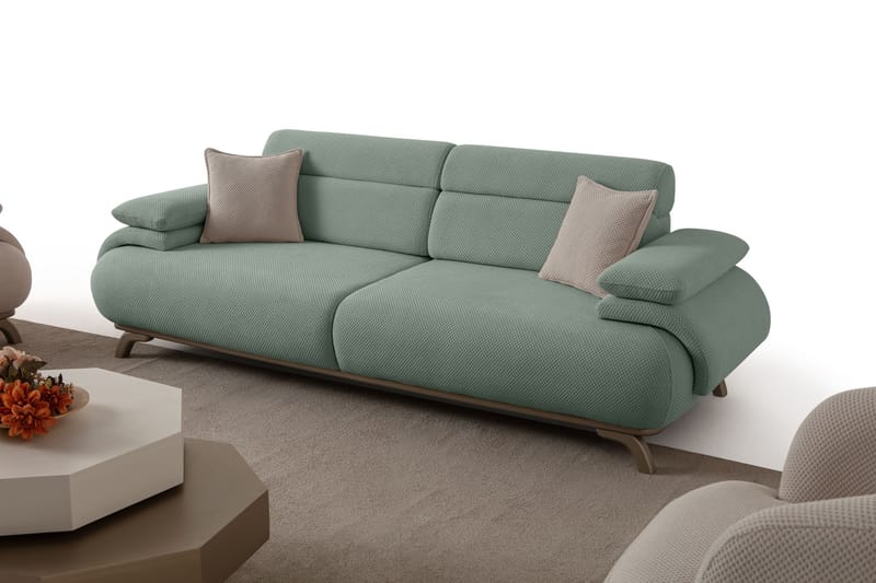 3-seters sofa Atelier Del Sofa Bonjo Silver (246 x 81 x 97 cm) Sea Green - Sjøgrønn - Møbler - Sofaer - Sofa 3 seter