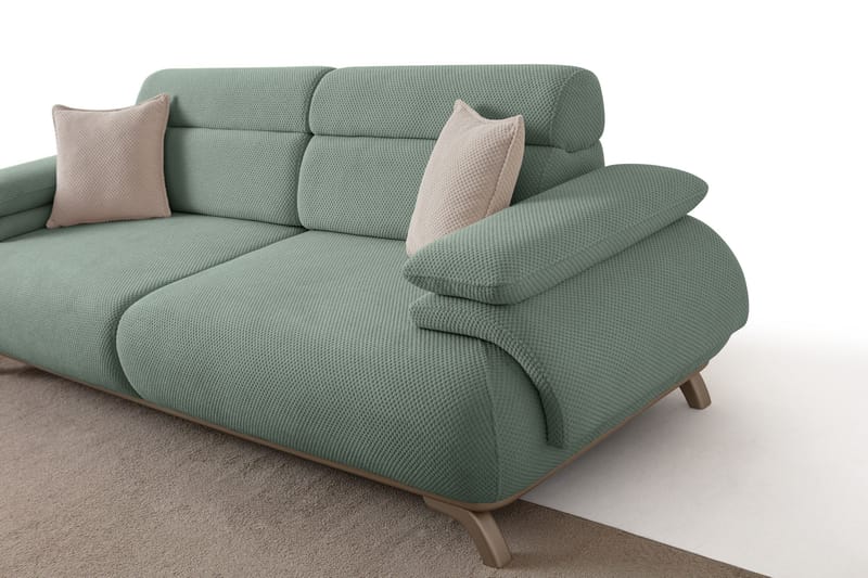 3-seters sofa Atelier Del Sofa Bonjo Silver (246 x 81 x 97 cm) Sea Green - Sjøgrønn - Møbler - Sofaer - Sofa 3 seter
