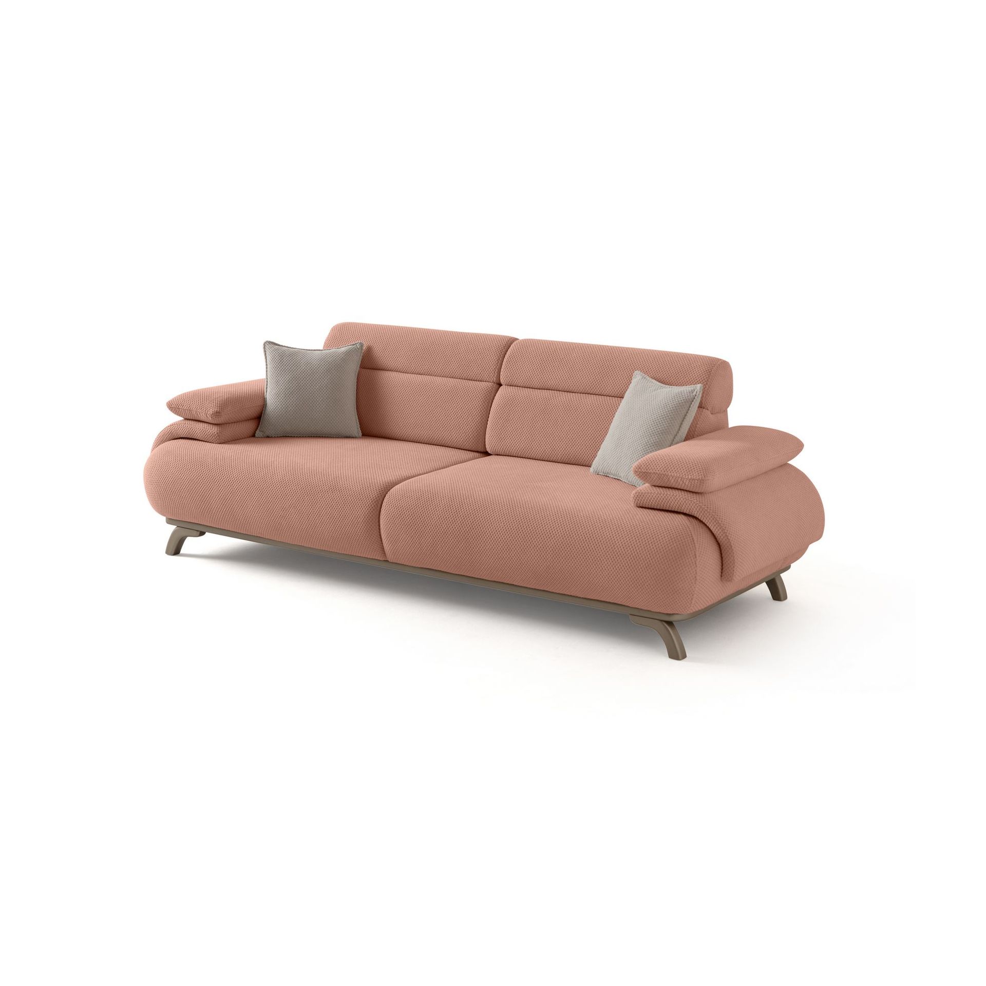 3-seters sofa Atelier Del Sofa Bonjo Silver (246 x 81 x 97 cm) Pudder - Pudder