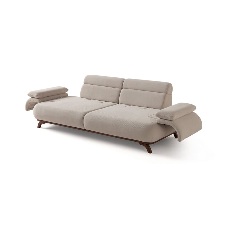 3-seters sofa Atelier Del Sofa Bonjo Walnut (246 x 81 x 97 cm) Beige - Beige - Møbler - Sofaer - Sofa 3 seter