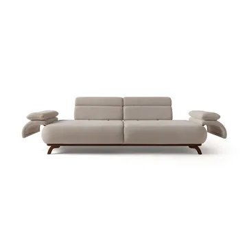 3-seters sofa Atelier Del Sofa Bonjo Walnut (246 x 81 x 97 cm) Beige - Beige - Møbler - Sofaer - Sofa 3 seter