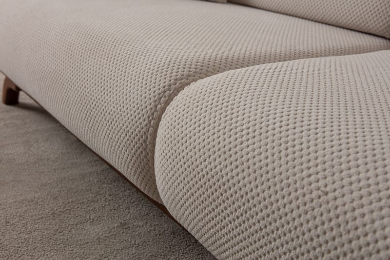 3-seters sofa Atelier Del Sofa Bonjo Walnut (246 x 81 x 97 cm) Beige - Beige - Møbler - Sofaer - Sofa 3 seter