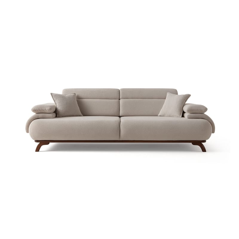 3-seters sofa Atelier Del Sofa Bonjo Walnut (246 x 81 x 97 cm) Beige - Beige - Møbler - Sofaer - Sofa 3 seter