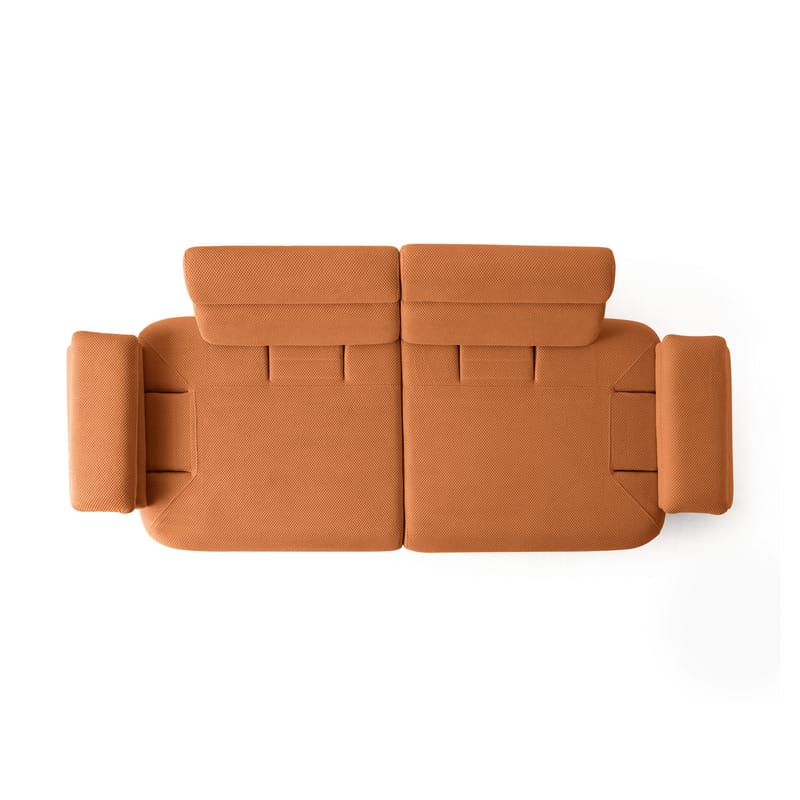 3-seters sofa Atelier Del Sofa Bonjo Walnut (246 x 81 x 97 cm) Tile Red - Teglsteinrød - Møbler - Sofaer - Sofa 3 seter