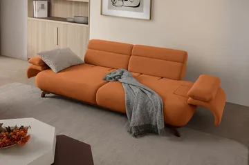 3-seters sofa Atelier Del Sofa Bonjo Walnut (246 x 81 x 97 cm) Tile Red - Teglsteinrød - Møbler - Sofaer - Sofa 3 seter