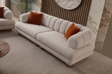3-seters sofa Atelier Del Sofa Gloria (240 x 80 x 95 cm) Beige - Beige - Møbler - Sofaer - Sofa 3 seter