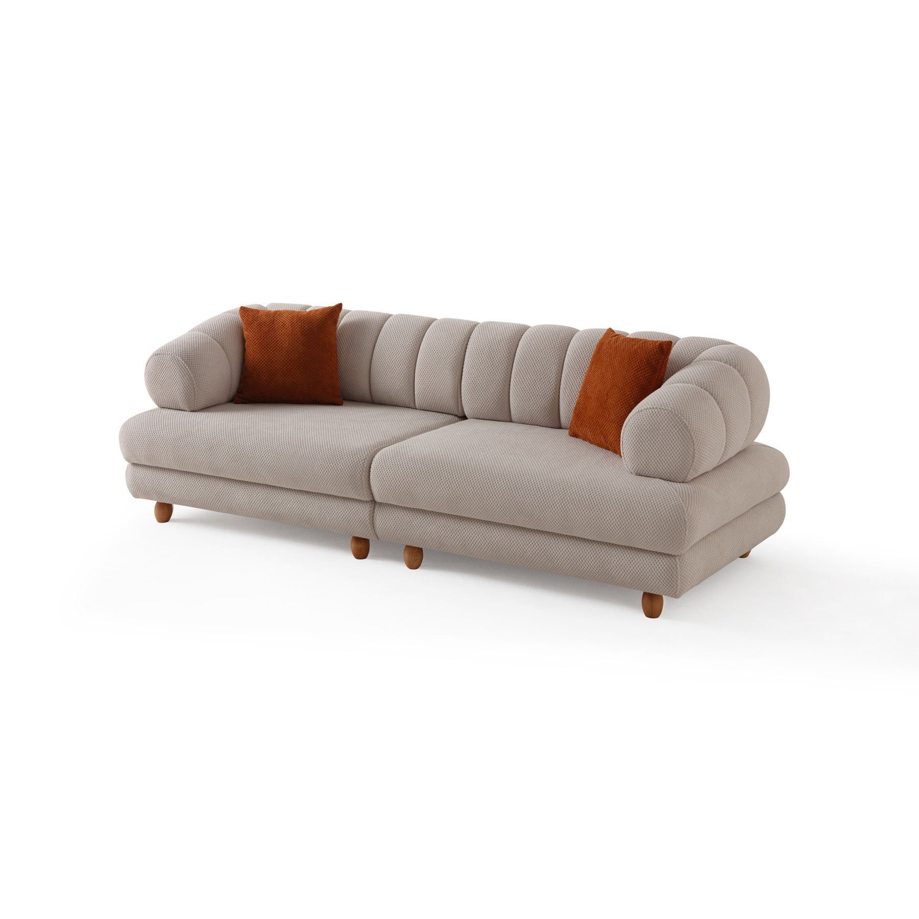 3-seters sofa Atelier Del Sofa Gloria (240 x 80 x 95 cm) Beige - Beige