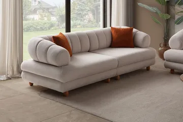 3-seters sofa Atelier Del Sofa Gloria (240 x 80 x 95 cm) Beige - Beige - Møbler - Sofaer - Sofa 3 seter