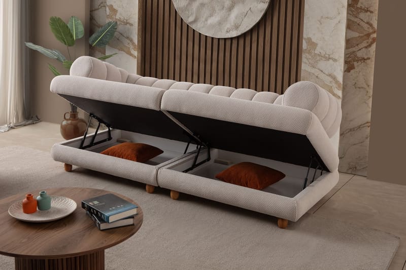3-seters sofa Atelier Del Sofa Gloria (240 x 80 x 95 cm) Beige - Beige - Møbler - Sofaer - Sofa 3 seter