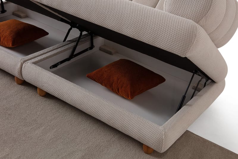 3-seters sofa Atelier Del Sofa Gloria (240 x 80 x 95 cm) Beige - Beige - Møbler - Sofaer - Sofa 3 seter