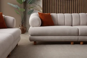 3-seters sofa Atelier Del Sofa Gloria (240 x 80 x 95 cm) Beige - Beige - Møbler - Sofaer - Sofa 3 seter