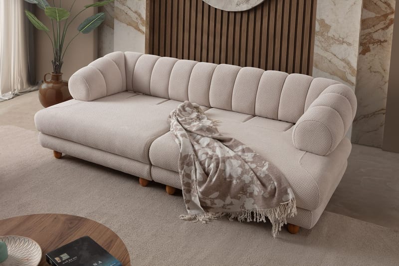 3-seters sofa Atelier Del Sofa Gloria (240 x 80 x 95 cm) Beige - Beige - Møbler - Sofaer - Sofa 3 seter