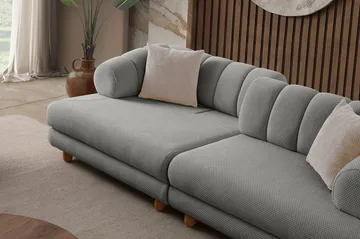 3-seters sofa Atelier Del Sofa Gloria (240 x 80 x 95 cm) Grå - Grå - Møbler - Sofaer - Sofa 3 seter