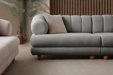 3-seters sofa Atelier Del Sofa Gloria (240 x 80 x 95 cm) Grå - Grå - Møbler - Sofaer - Sofa 3 seter