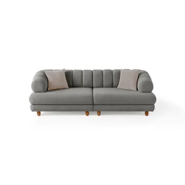 3-seters sofa Atelier Del Sofa Gloria (240 x 80 x 95 cm) Grå - Grå - Møbler - Sofaer - Sofa 3 seter