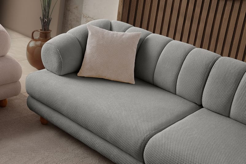 3-seters sofa Atelier Del Sofa Gloria (240 x 80 x 95 cm) Grå - Grå - Møbler - Sofaer - Sofa 3 seter
