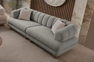 3-seters sofa Atelier Del Sofa Gloria (240 x 80 x 95 cm) Grå - Grå - Møbler - Sofaer - Sofa 3 seter