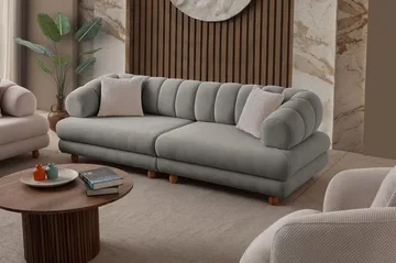 3-seters sofa Atelier Del Sofa Gloria (240 x 80 x 95 cm) Grå - Grå - Møbler - Sofaer - Sofa 3 seter