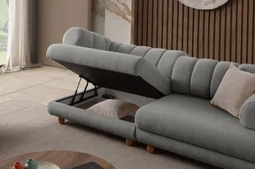 3-seters sofa Atelier Del Sofa Gloria (240 x 80 x 95 cm) Grå - Grå - Møbler - Sofaer - Sofa 3 seter