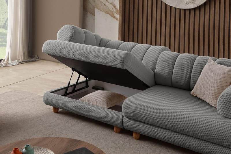 3-seters sofa Atelier Del Sofa Gloria (240 x 80 x 95 cm) Grå - Grå - Møbler - Sofaer - Sofa 3 seter