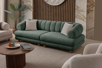 3-seters sofa Atelier Del Sofa Gloria (240 x 80 x 95 cm) Grønn - Grønn - Møbler - Sofaer - Sofa 3 seter