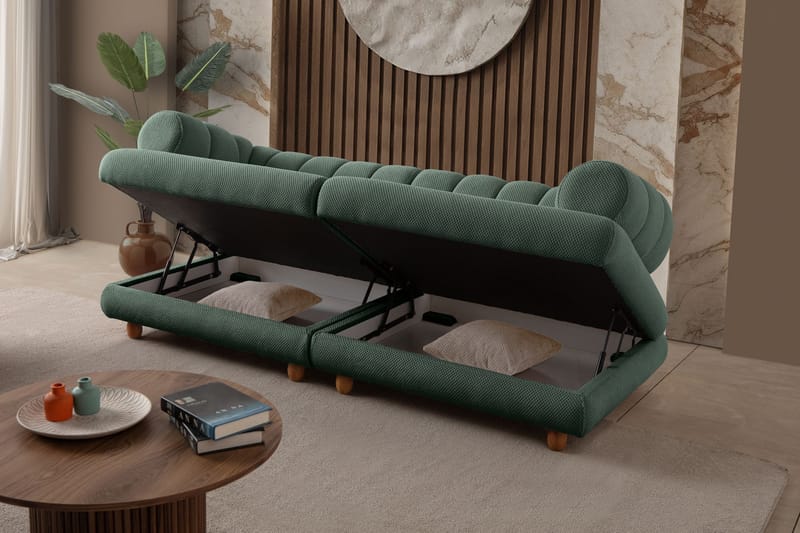 3-seters sofa Atelier Del Sofa Gloria (240 x 80 x 95 cm) Grønn - Grønn - Møbler - Sofaer - Sofa 3 seter